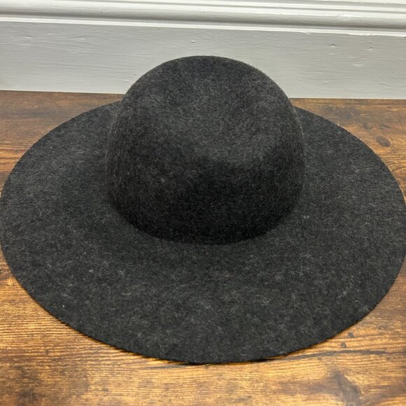 Vintage Scala Collezione Dark Gray Wool Felted Floppy Wide Brimmed Hat OS - Picture 2 of 4